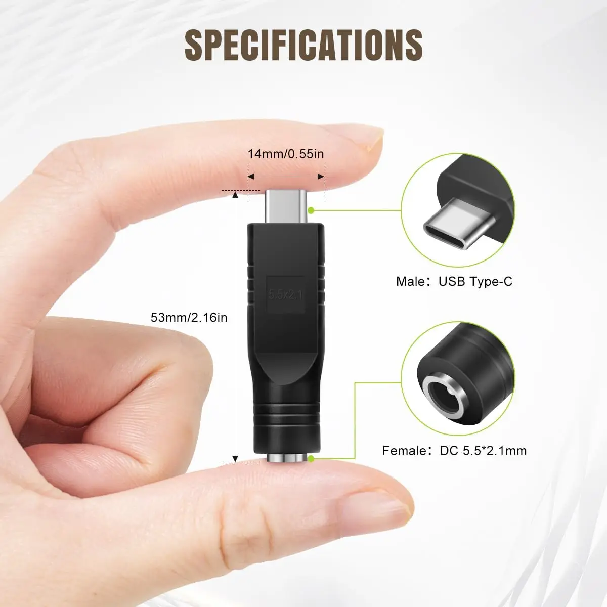 Starlink Mini 電源ケーブル アダプター USB C - DC コネクタ DC メス - Type-C オス コード アダプター Starlink Mini アクセサリー用