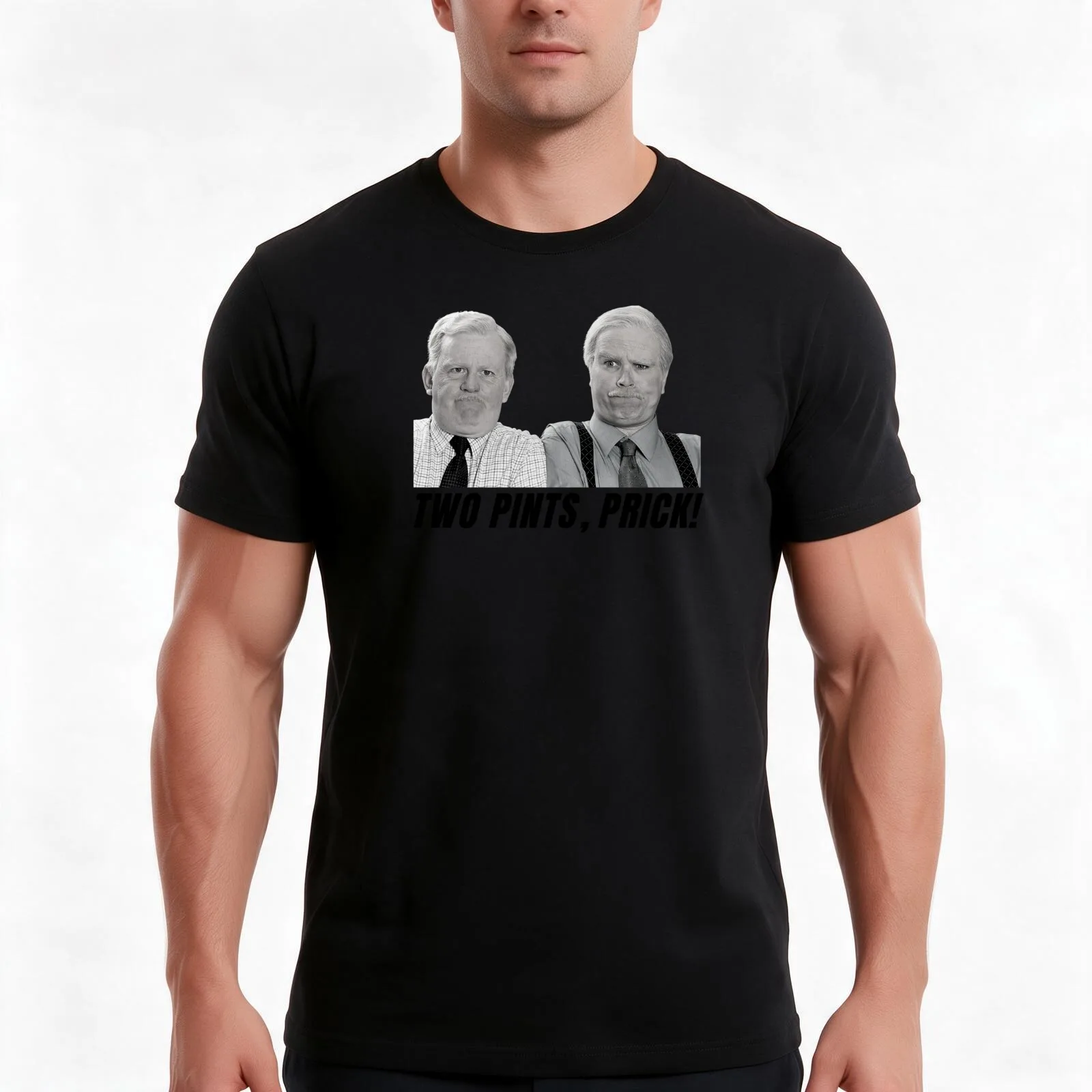 Two Pints Prick Jack and Victor Banter T-Shirt Summer Casual Cotton Tee Oversized Streetwear Tops Vintage Graphic Print