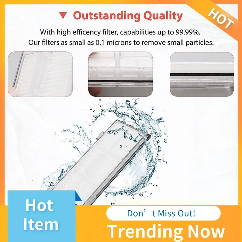 

AB08-For Roborock S8 S8+ Vacuum Cleaner Spare Parts Accessories Side Brushes Mops Cloths HEPA Filters Accessory