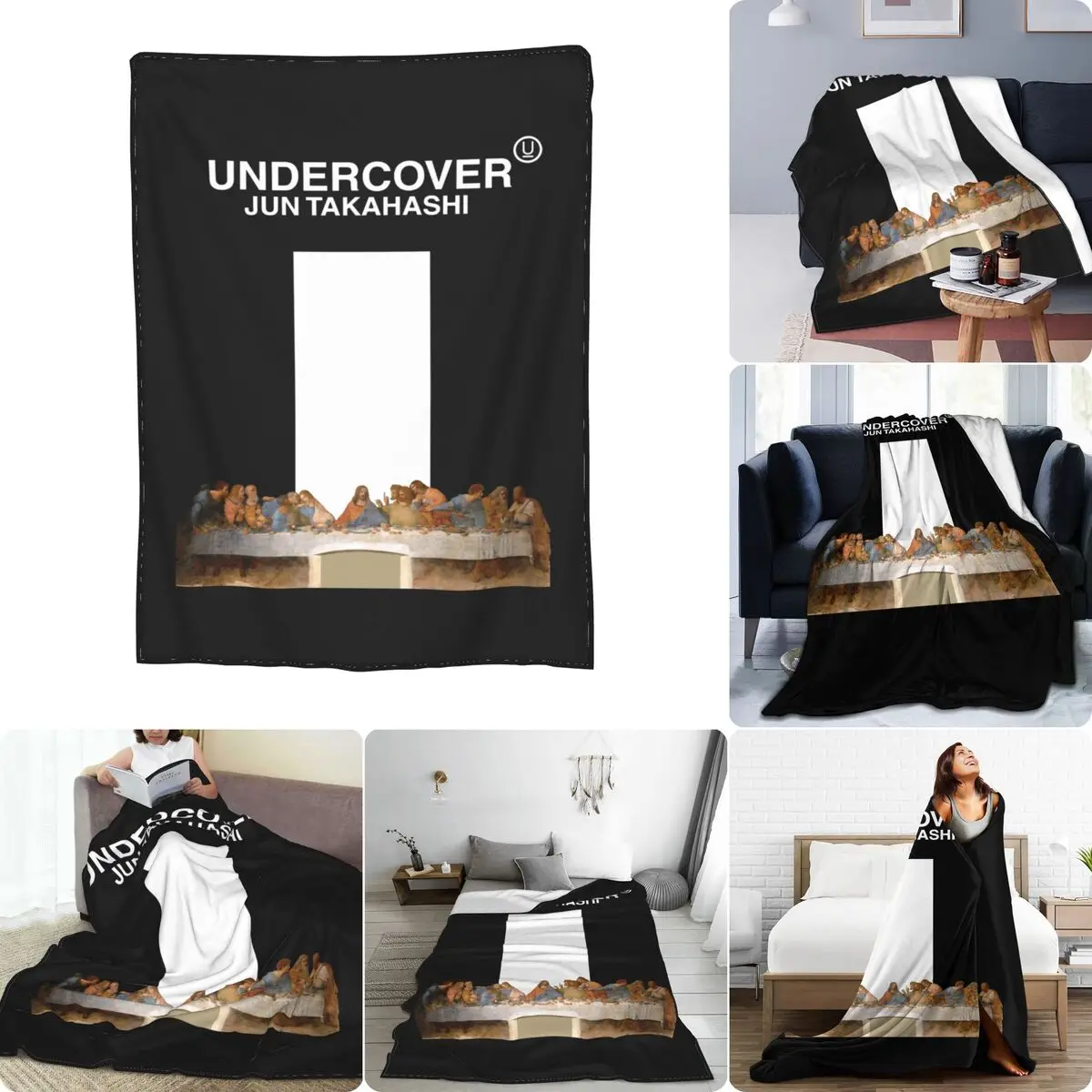 Undercover Last Supper Rare Jun Takahashi From Japan Ultra-Soft Micro Fleece Blanket Microfiber