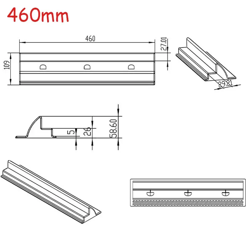 2Pcs/Set Solar Panels Spoiler Bracket ABS Plastic Long Side Photovoltaic Panel Mounting Holder For RV Yacht Boat Motorhome