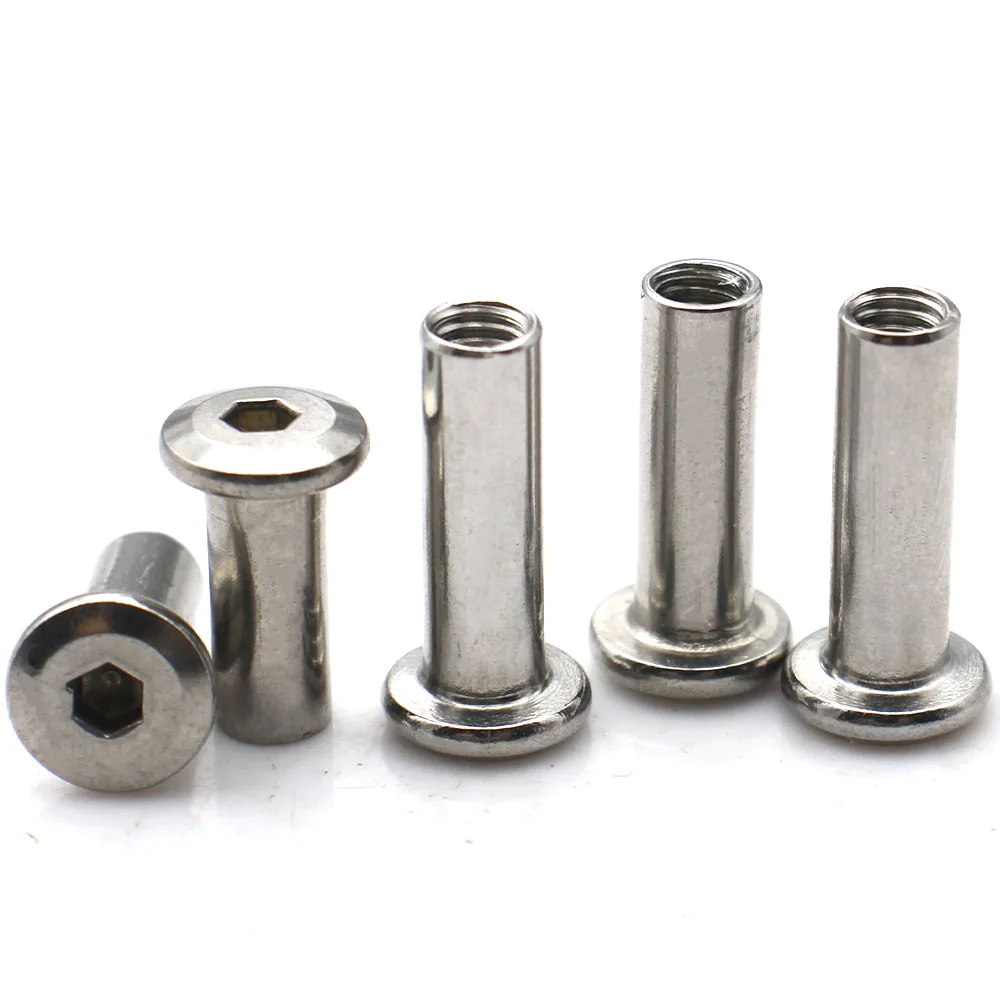5-20pcs 304 Stainless Steel Coupling Nuts Hex Socket Barrel Nut Furniture Connector Nuts M2 M3 M4 M5 M6 M8 M10