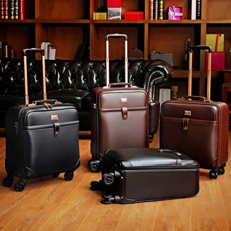 Wholesale Business Suitcases Package Trolley Cases Universal Wheel Men's Travel 20 Inch Boarding Code Boxes Bags Fashion Trunk