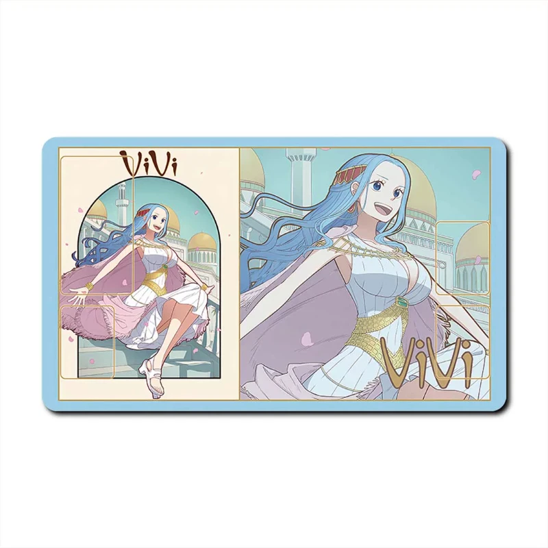 600X350X2Mm Diy One Piece Hancock Perona Card Battle Mat Single Player Board Game Card Duel Board Combat Pad Anime Card Gift Toy