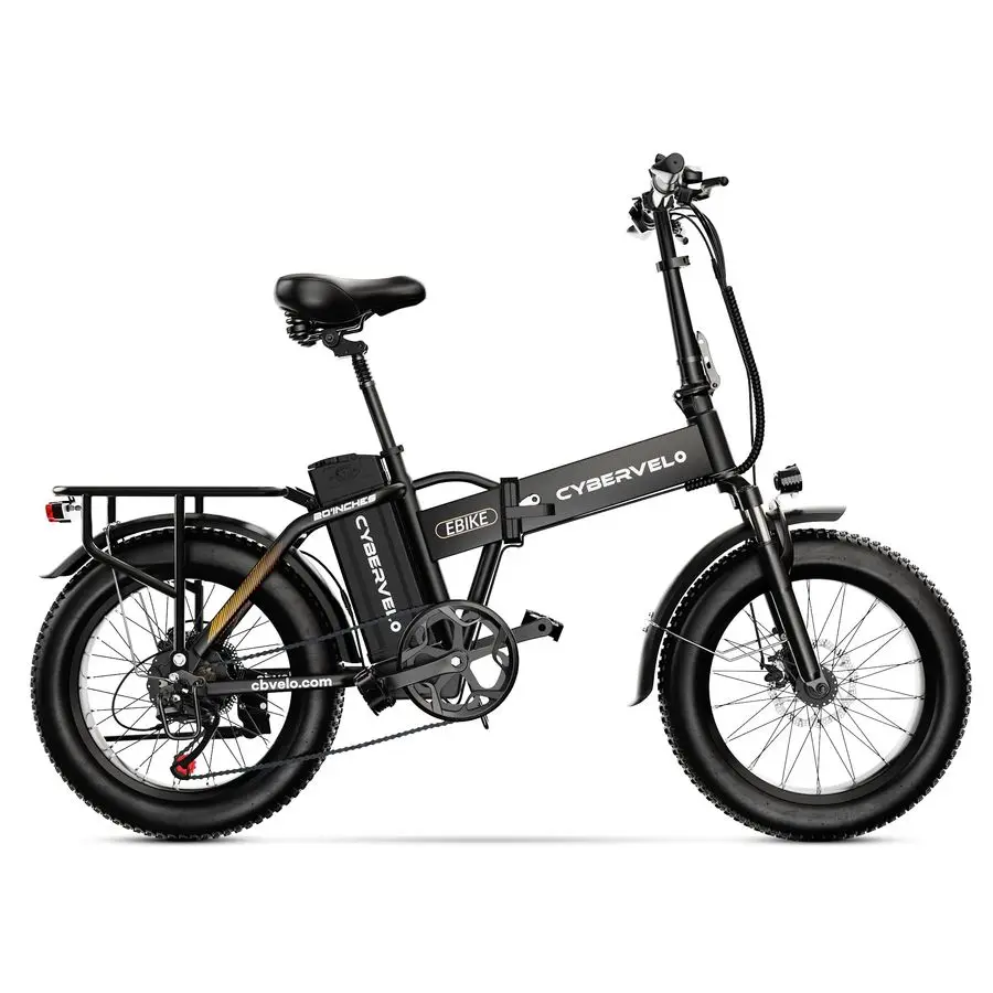 

Folding Electric Bike for Adults 1000W Motor, 20 x3 Fat Tire, 48V Removable Battery, AllTerrain EBike with 7Speed, Front Suspen