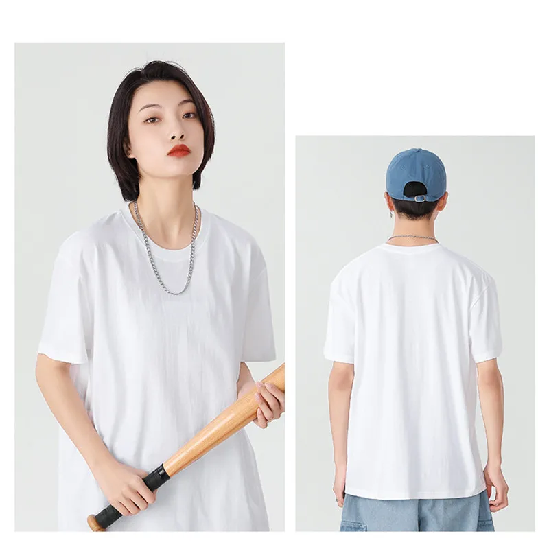 Novedad de verano, camisetas de manga corta de Color sólido para Hombre y mujer, camisetas a la moda de algodón con cuello redondo, camisetas para Hombre, Playeras para Hombre de 19 colores