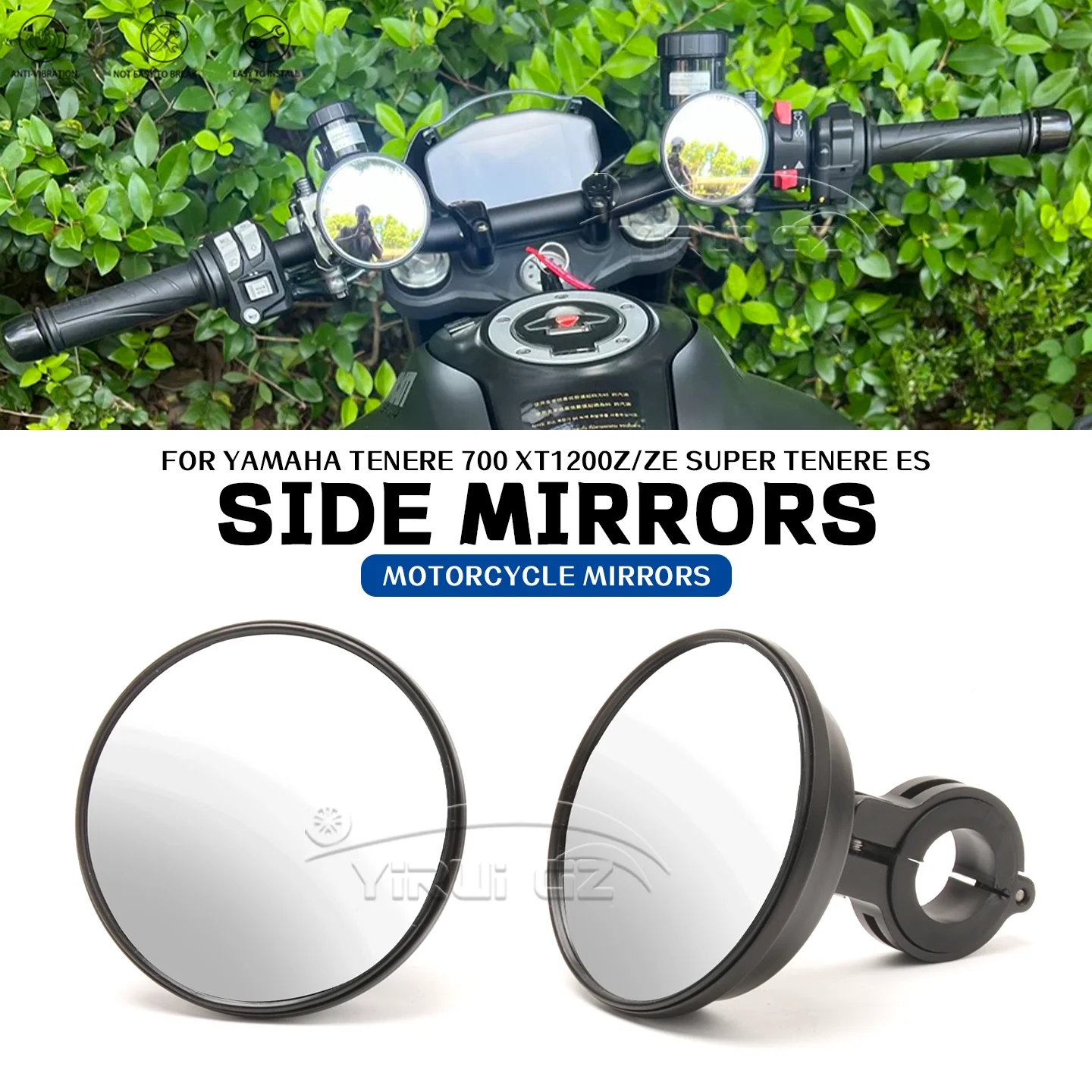 

Espelhos de grande angularpara мотоциклетный вспомогательный ретровизор для слепых зон для Yamaha TENERE 700 XT1200Z 1200Z/ZE Super Tenere ES
