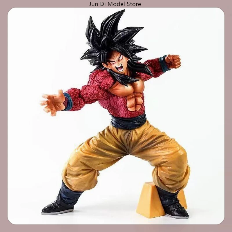 26cm Dragon Ball Son Goku Super Saiyan 4 Japan Anime Figure Model Statue Boys Collection Desktop Decoration Ornament Toys Gifts