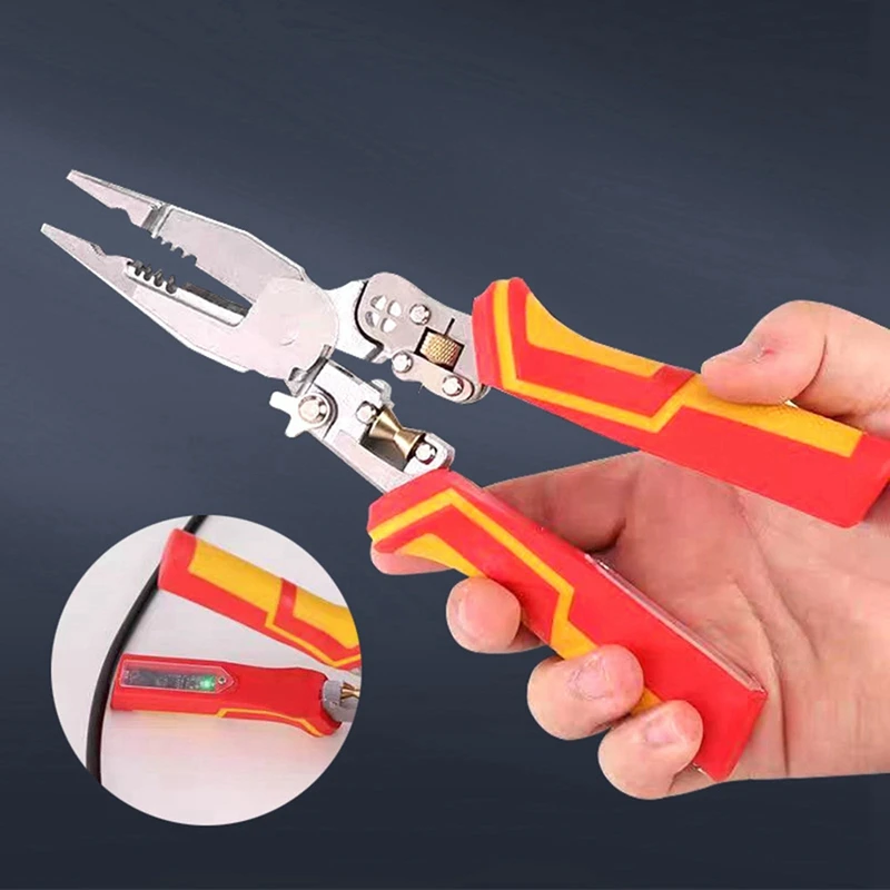 ABDJ-9 en 1 pince d'électricien multifonctionnelle mesure de puissance pince à dénuder le fil conception de rouleau pince réglable