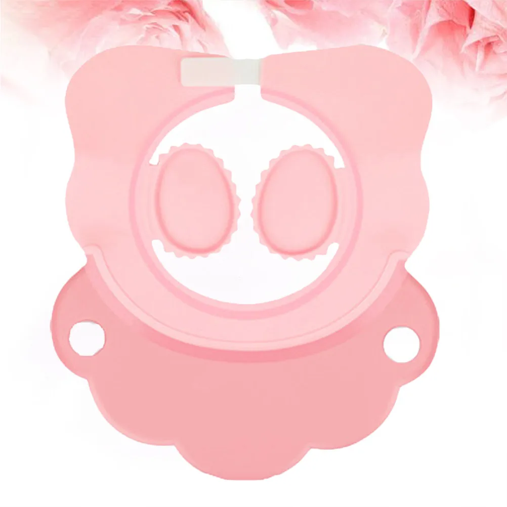 Baby Shampoo Cap Silicone Adjustable Infant Bathing Cap Eye Protection Cartoon Design Shower Haircut Sun Shade for 0-3 Years