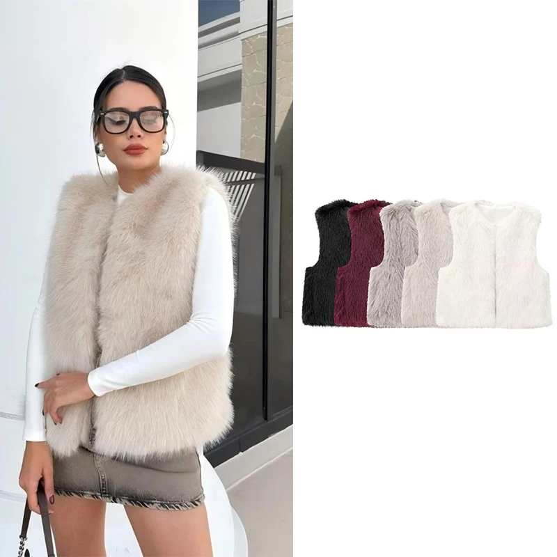 Guobioziy 2026 Fall Womens Sleeveless Waistcoat Vintage Glam Aesthetic Chic Street Look Trending Casual Night Out Wear Social
