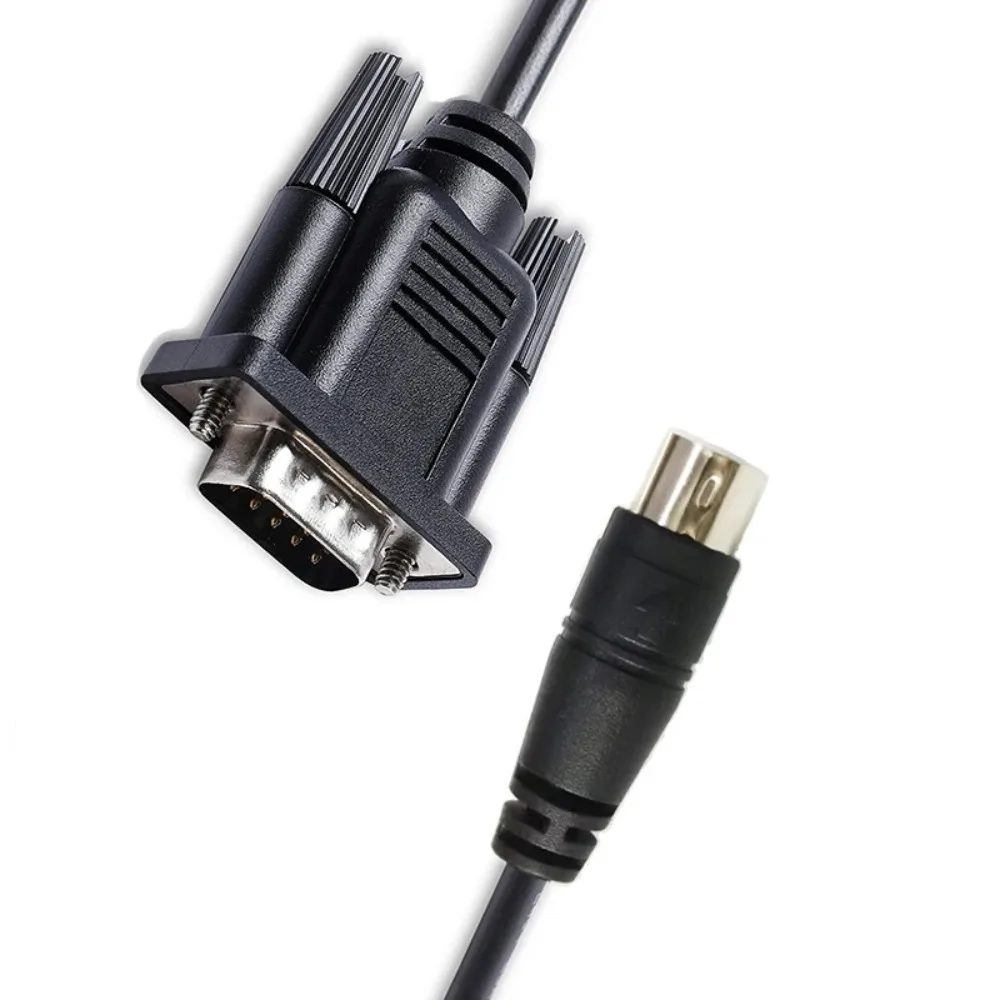 Kabel szeregowy RS232 DB9 męski na Mini Din 8P do połączeń Delta DVP PLC i DOP HMI – przemysłowy kabel komunikacyjny