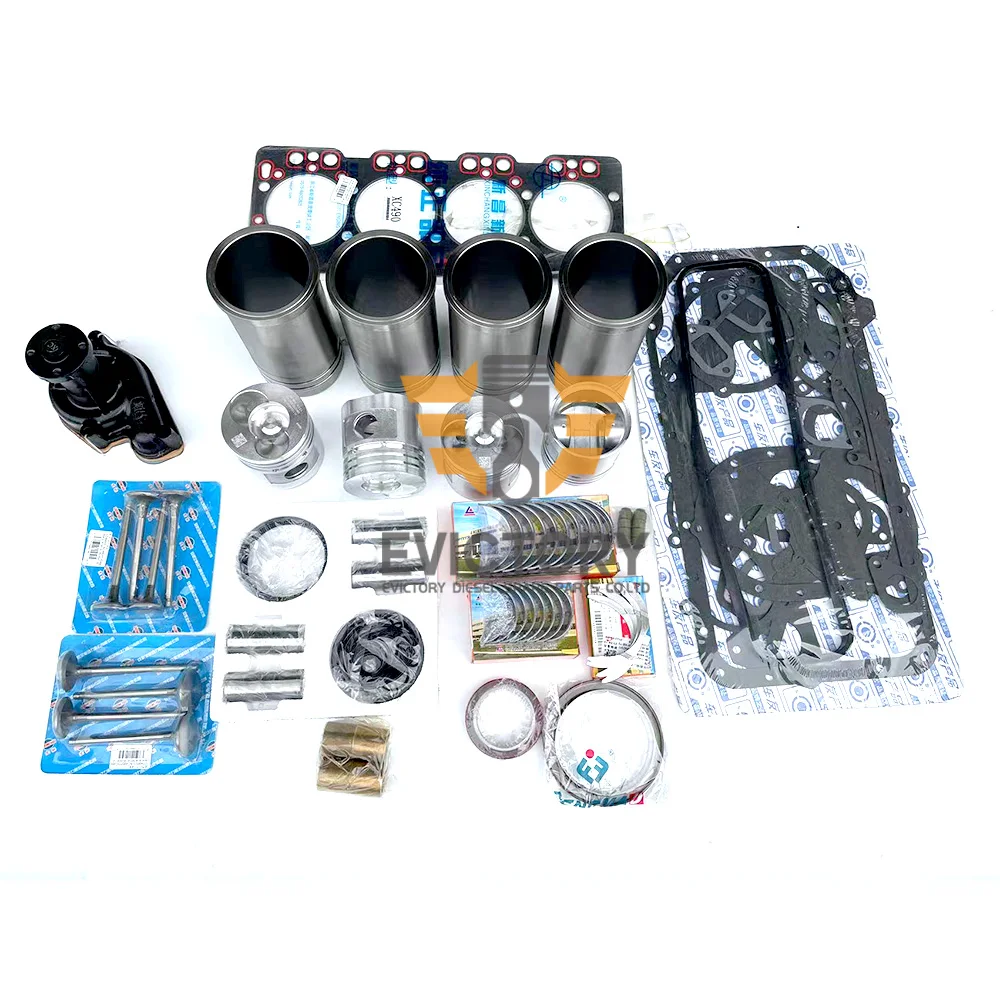 

For Xinchai A490BPG XC490BPG Engine Overhaul Rebuild Kit piston ring liner gasekt bearing + VALVE WATER PUMP