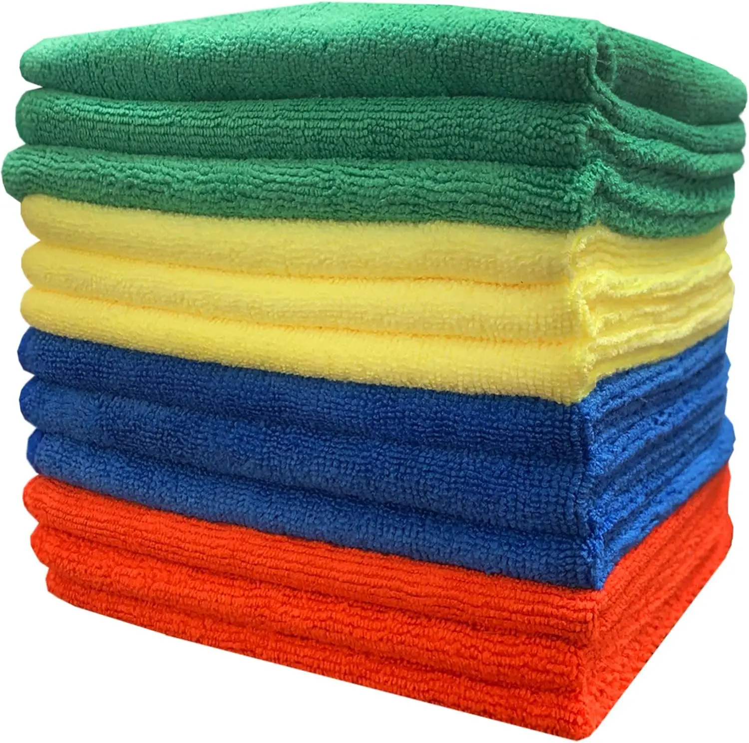 

Ultra-Absorbent Microfiber Towels for Auto, Home & Commercial Cleaning, Streak-Free, Lint-Free, Reusable, 16x16 Inch, 12-Pack