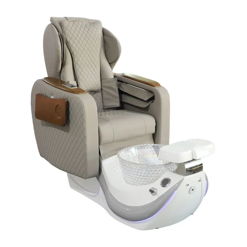 High-end Nail Salon Equipment Human Touch Massage Foot Care Spa Chair Luxury Electric Reclining Auto Fill Pedicure Chair