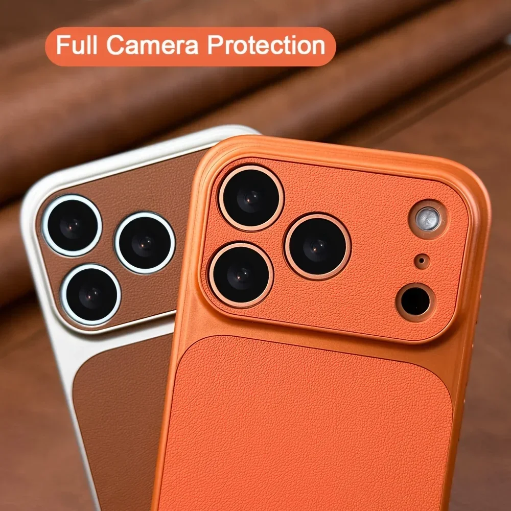 Neue Luxus-Upgrade-Hülle: Sofort verwandelt in eine orangefarbene Retro-Handyhülle der 17er-Serie für iPhone 17 Air, 16, 15, 14, 13, 12, 11 Pro Max – Detail 5