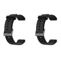 2X Sport Watchband Strap For XIAOMI Watch Band Soft Silicone Replacement Bands Strap For Mi Watch Strap Black