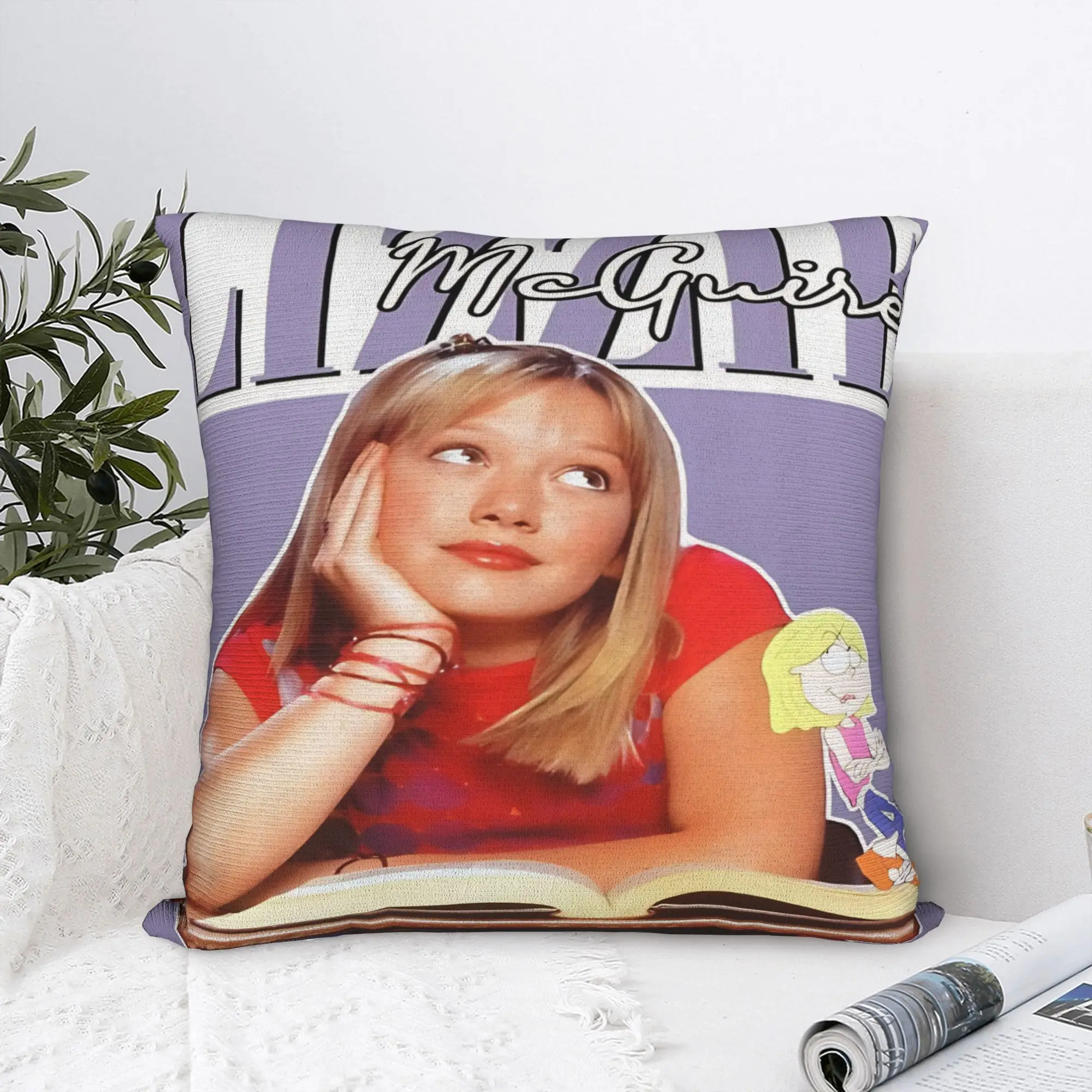Hilary Duff Lizzie McGuire Pillow Cover  Soft Cushion Cover Kawaii Pillow Case For Sofa Car Home Decor