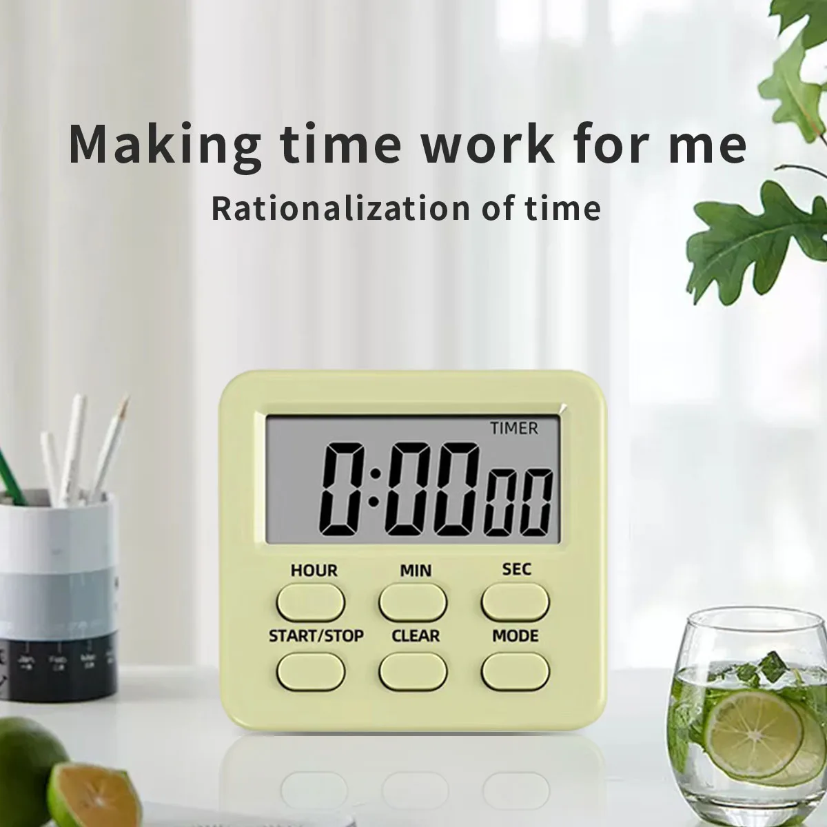 Multifunctional kitchen timer, alarm clock, home cooking, practical supplies, kitchen tools, camping, new