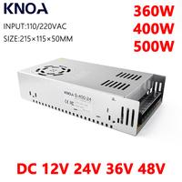 DC 12V 24V 36V 48V Switching Power Supply 360W 400W 500W 10A 15A 20A 30A 40A Ac To Dc LED Transformer Power Adapter