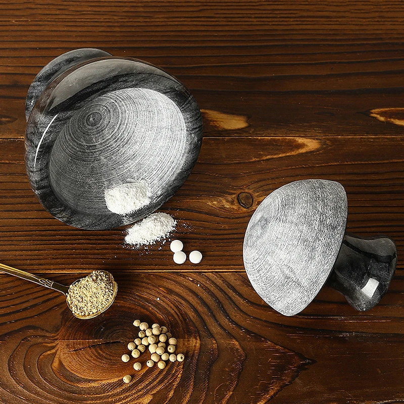 1 Piece Household Marble Garlic Grinder Spice Crusher Creative Manual Grinder Pepper Powder Mash Jar Kitchen Bar Utensils