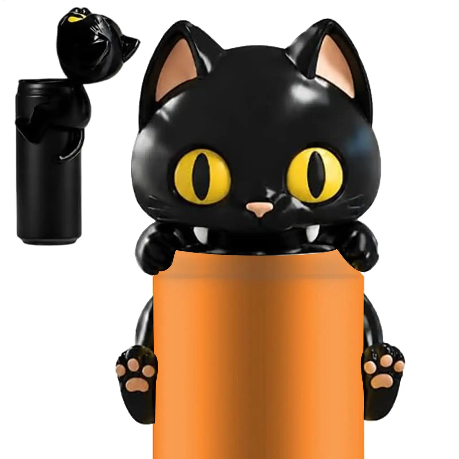 Cat Can Cover 3D Printed Cats Shaped Dust-Proof Drink Shield Can Lid Airtight Lid for Women Men Parties Picnics Camping Travel