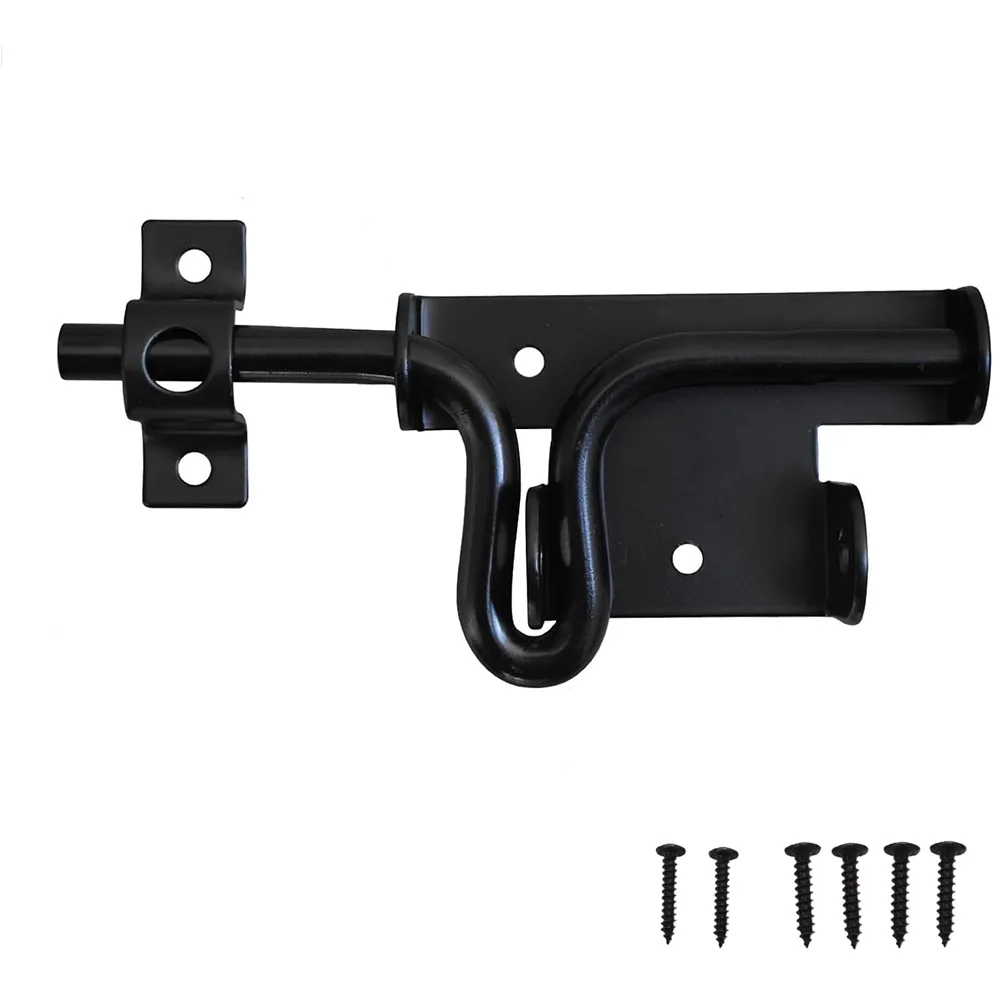 Fence Garden Gate Lock Latch for Wooden Door Heavy Duty Sliding Shed Lock with Solid Stainless Steel Construction