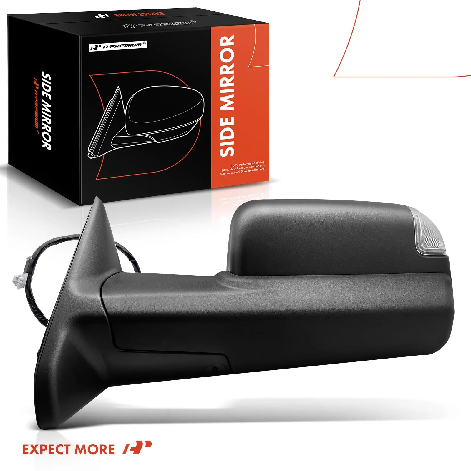 A-Premium Driver Side Power Towing Mirror for Ram 2500 3500 2019-2022 Power Folding Blind Spot Detection Turn Signal Light