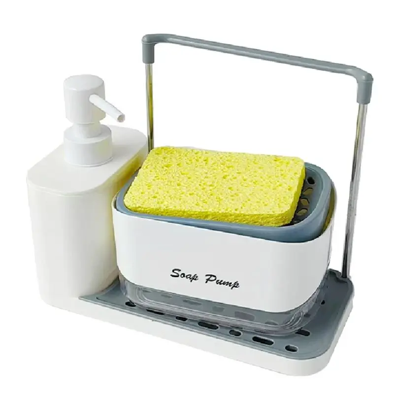 

【LAST CHANCE】Multi-Functional Kitchen Soap Dispenser Hand Dish Soap Dispenser With Dual Soap Dispensers Sponge And Dishcloth Hol