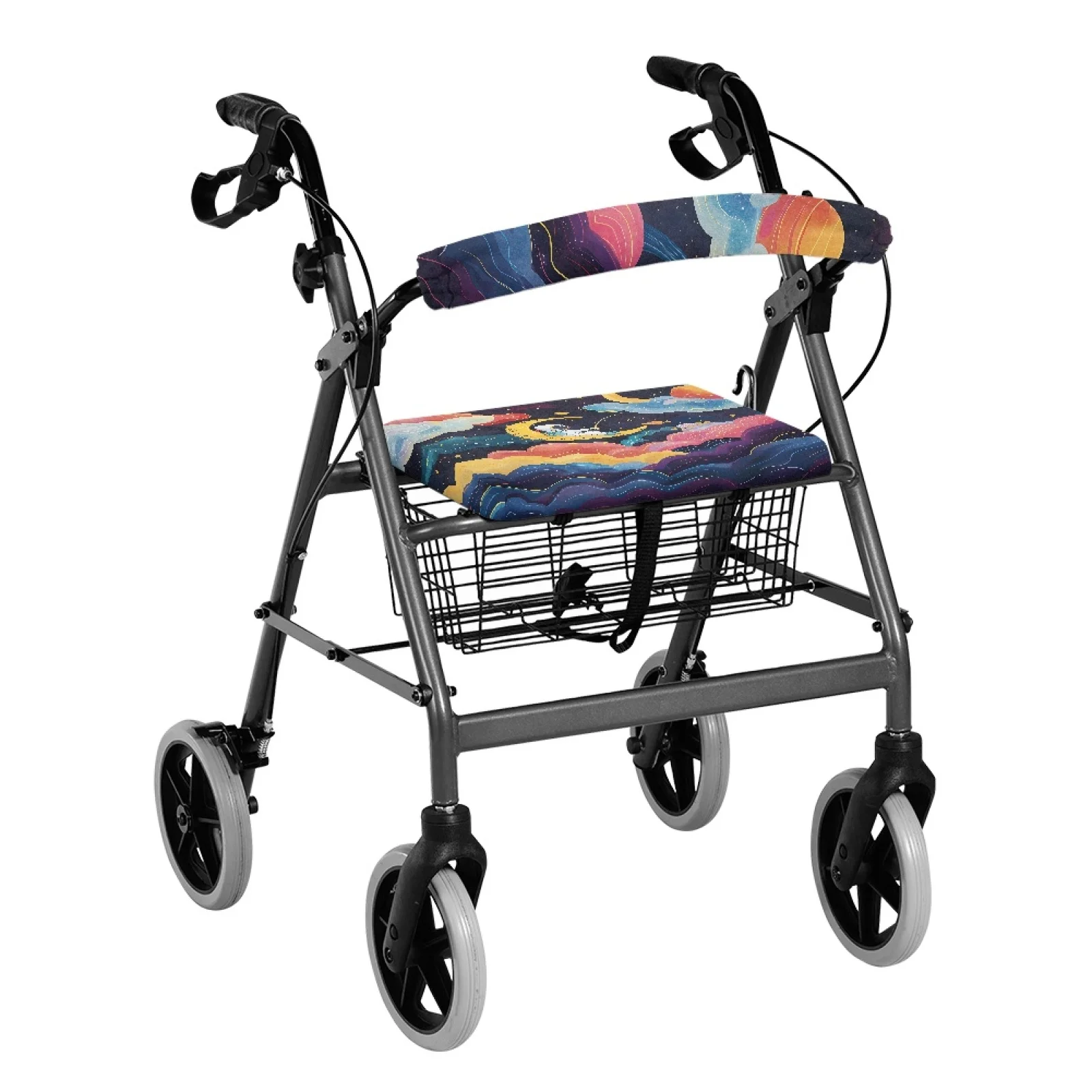 Coloranimal Adjustable Backrest Covers Easy Install 2PCS Walker Seat Cushion for Family for Outdoors Moonlit Angling