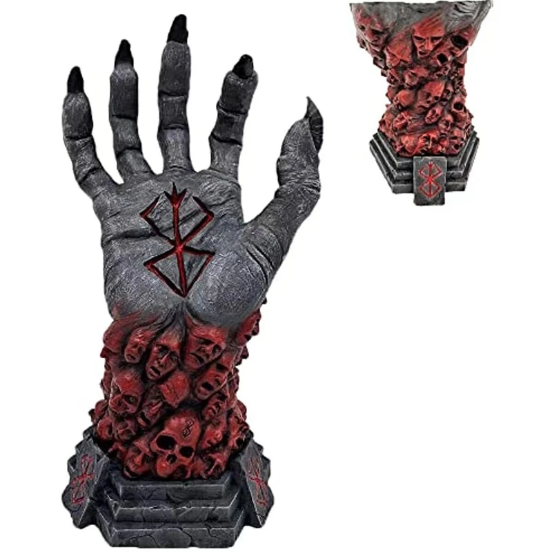 Nuevo Berserk mano de Dios figura de Anime de resina Berserk Guts L figura de acción figura negra decoración artesanal de resina de Pascua decoración de escritorio