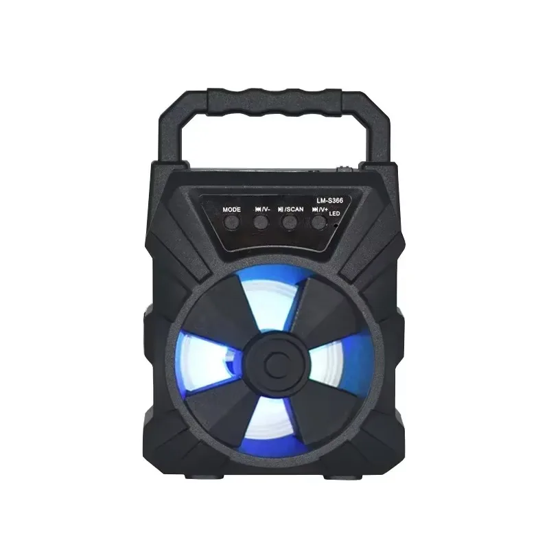 Speaker Bluetooth 500mAh, kotak suara bluetooth daya tinggi, speaker TF Udisk karaoke, subwoofer suara genggam untuk menari