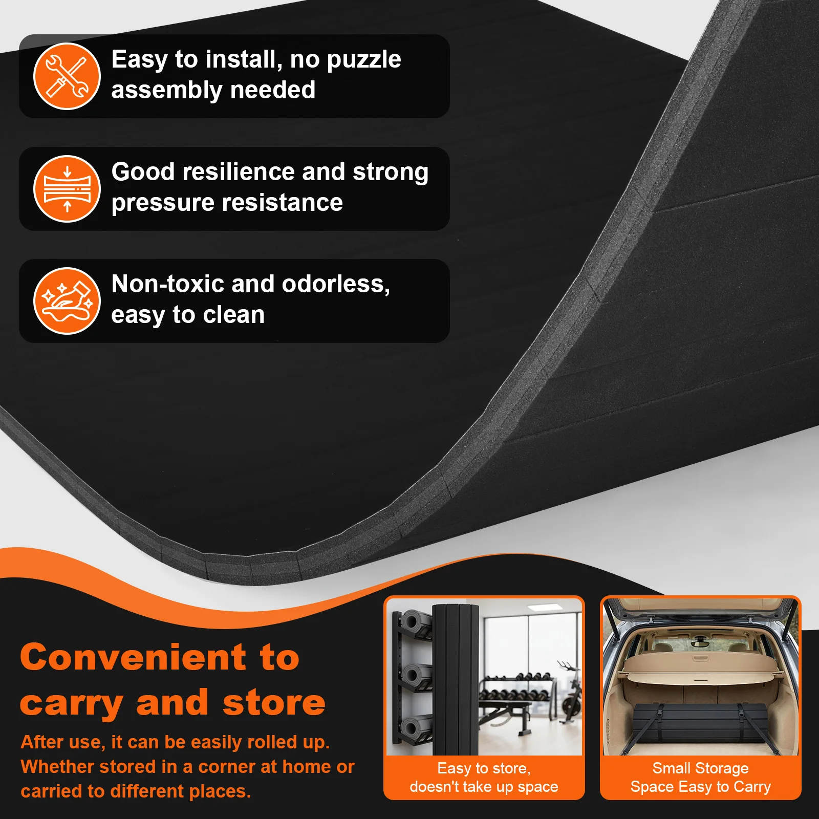 

Толстые коврики для тренировок 118.11x59.06x1.18 дюймов, гимнастический коврик для упражнений в помещении с нескользящей поверхностью для пилатеса, растяжки и йоги