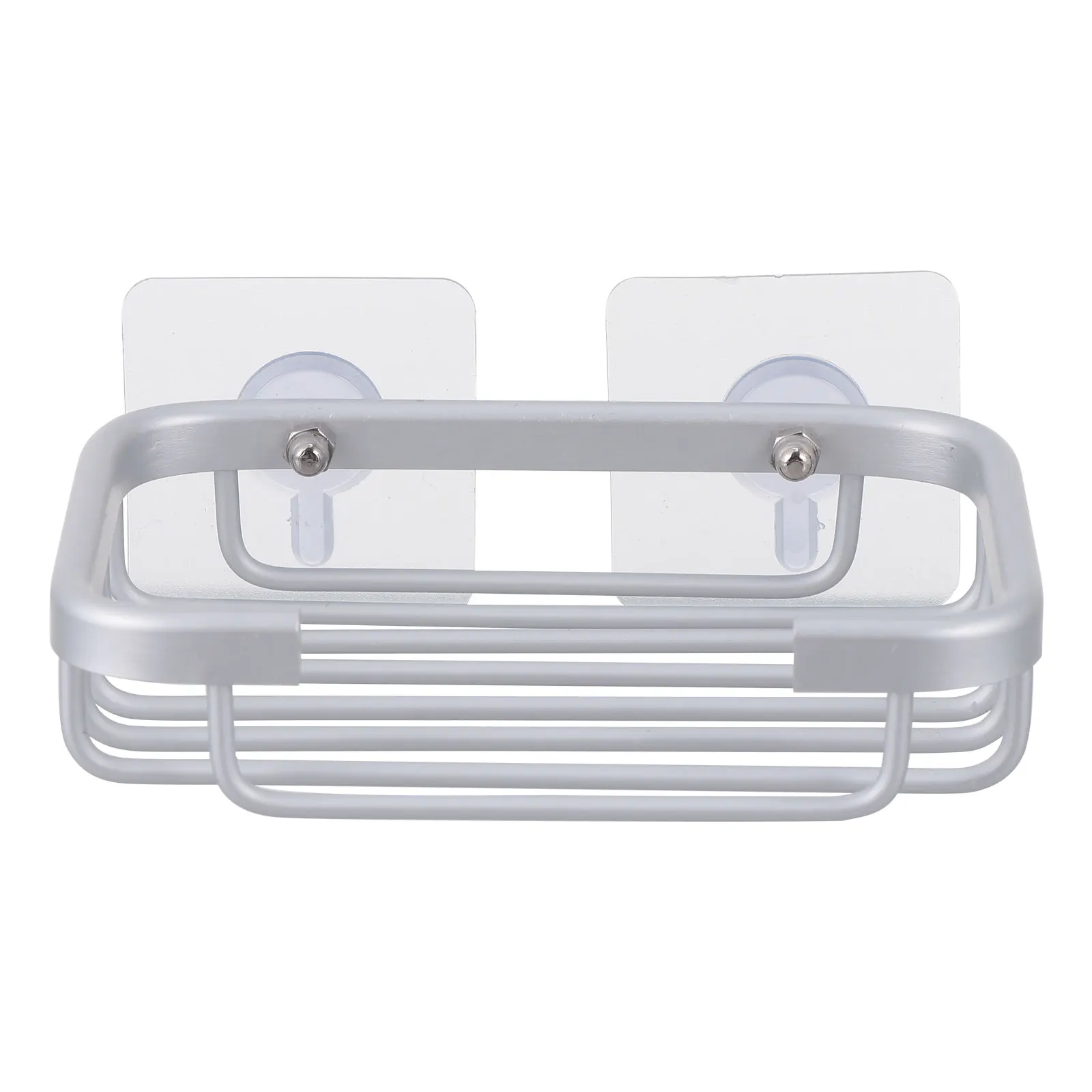

No Punch Soap Dish Holder Aluminum Rack Storage Bathroom Sponge Draining Box Ventilated Dry Clean Premium Material Rust Free