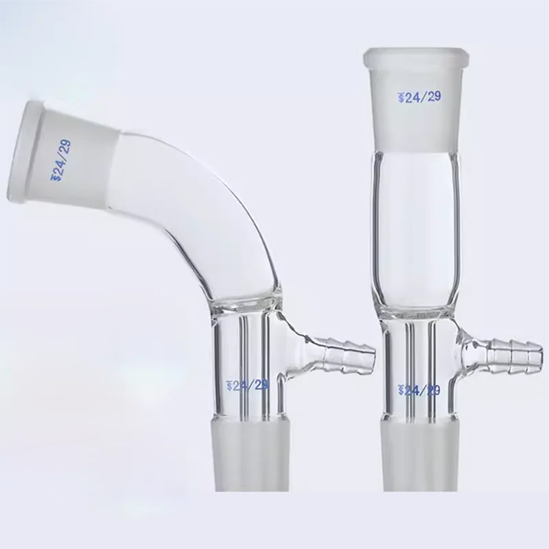 Glass mouth vacuum receiving tube 105 degree standard mouth 19/24/29 straight curved laboratory distillation tail pipe