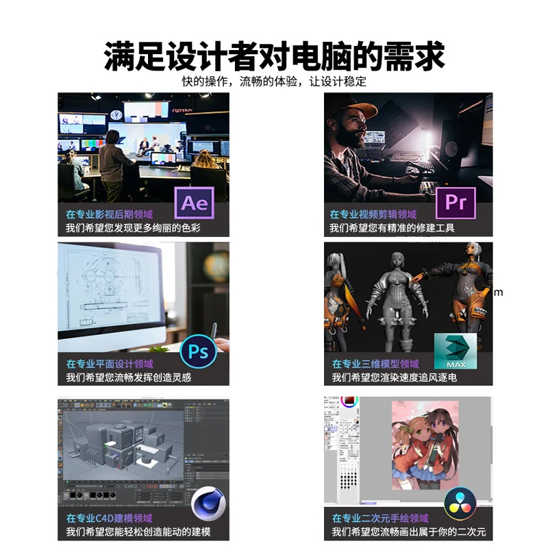 I9 single display computer host UG programming video clip small desktop mini graphics workstation graphics card