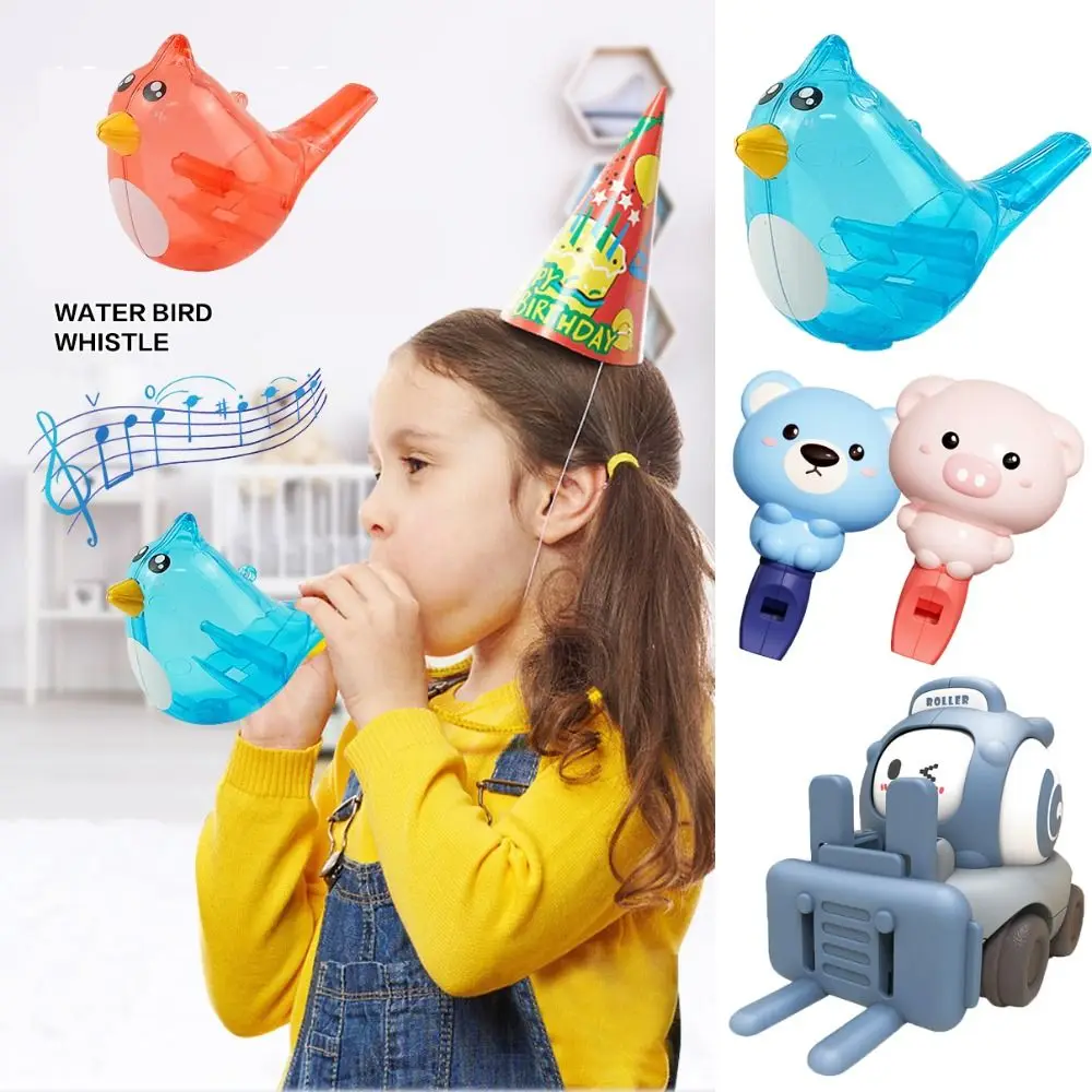 Pode adicionar água assobiando brinquedos de pássaros de água diversão de plástico aprender pássaro chirping vocalização assobios para treinamento brinquedo instrumento musical