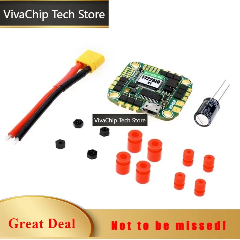 VivaCTAocoda RC F722AIO Flight Control Electronic Current Meter 40A 2-6S Crossover Drone
