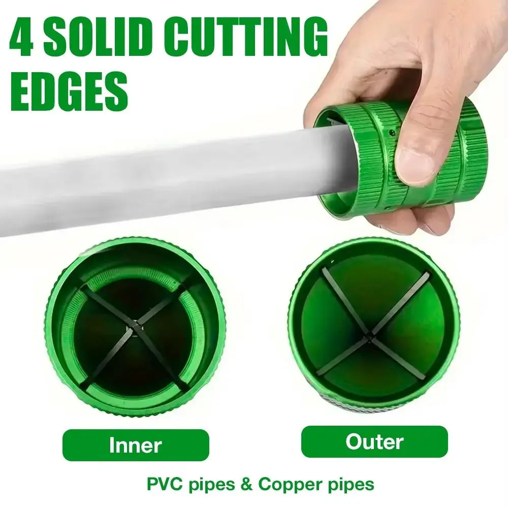 

Portable Deburring Pipe Reamer Tool Secure Aluminum Alloy Pipe Cleaner Durable One Dual-use Deburring Tool Plumbers