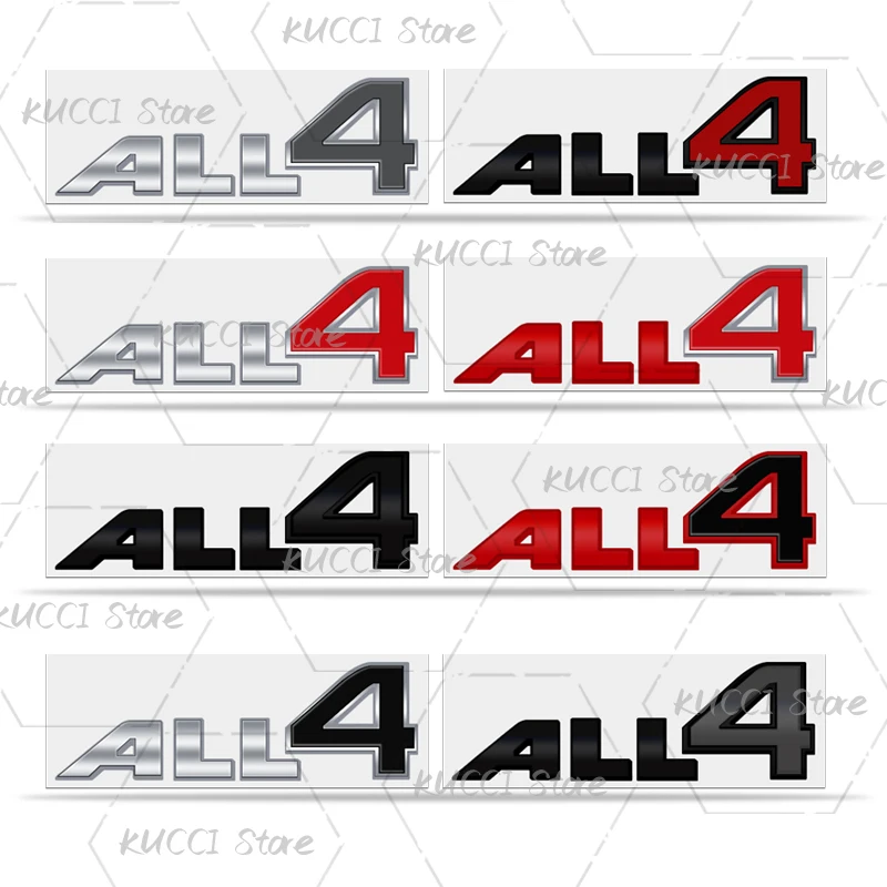 3D Car Sticker ALL4 Logo Metal Emblem Badge Decals For Mini Cooper S ONE R53 R50 R55 R56 R57 R58 R59 Countryman Clubman Paceman