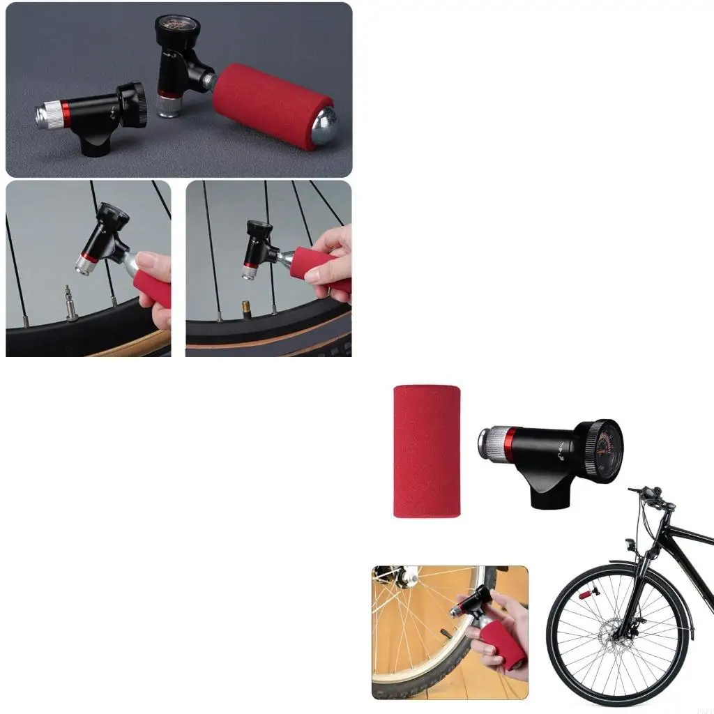 

CO2 Road Bike Tire Inflator CO2 Inflator Head for Road & Mountain Bikes