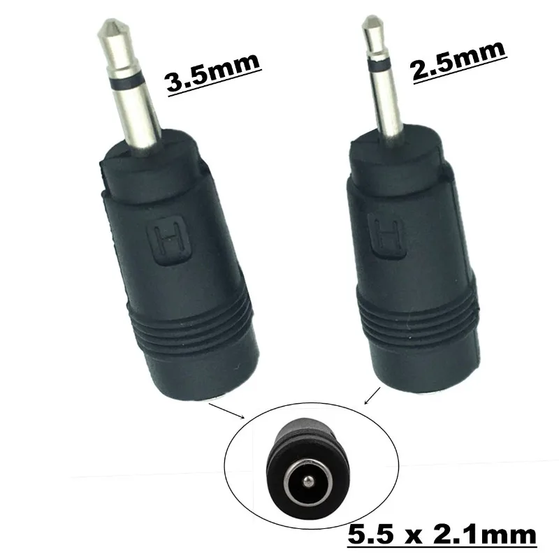 

DC5521mm female to audio mono 2.5/3 male to DC power converter