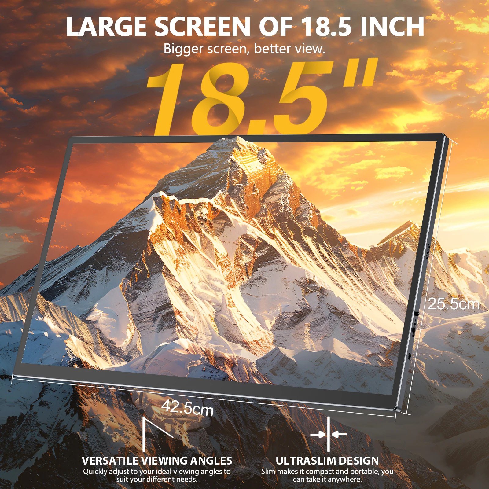 Imagem -02 - Monitor Portátil Uperfect 185 com Tela Sensível ao Toque 120hz Sync Gaming Display Extender Usb c Hdmi para pc Laptop Huawei Celular Huawei