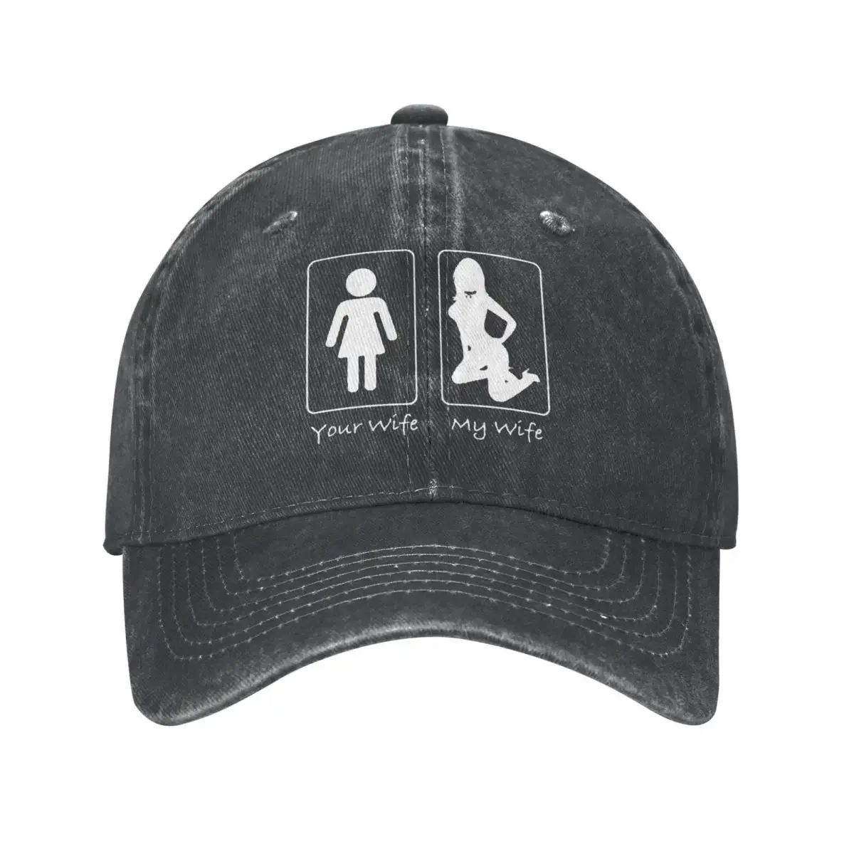 Your Wife My Wife Submissive Baseball Caps Vintage Distressed Washed BDSM Outdoor Running Golf Adjustable Fit Caps Hat