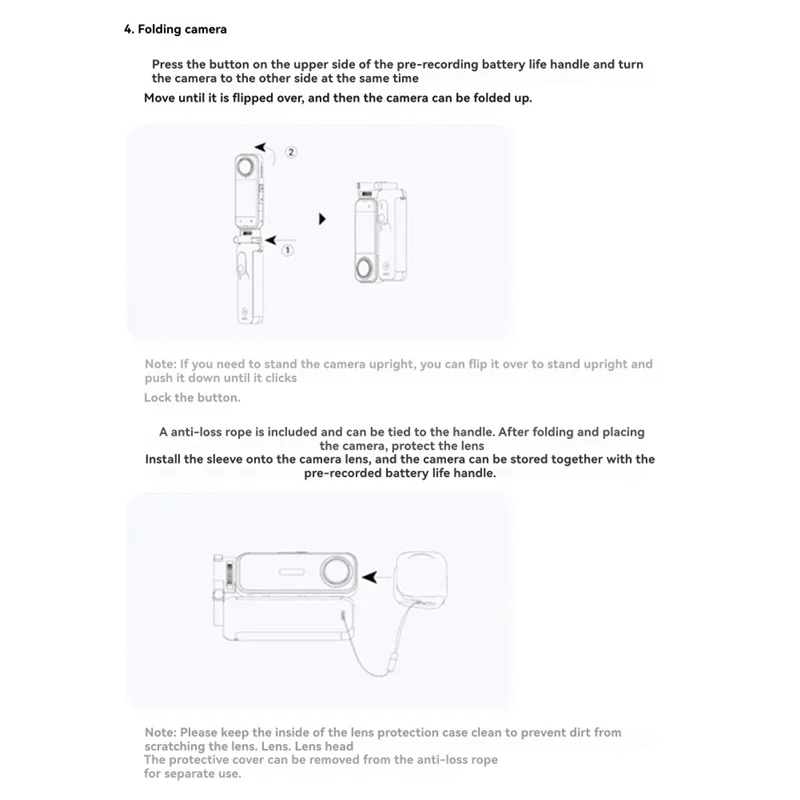 

Y58A For Insta360 FOMO Power Handle Pre-Recording For Enhanced Photography And Videography Compact And Portable Design