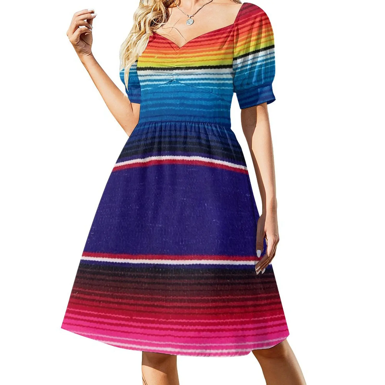 

Serape of Mexico Short Sleeved Dress summer dresses prom dress 2025 women party dresses Dress