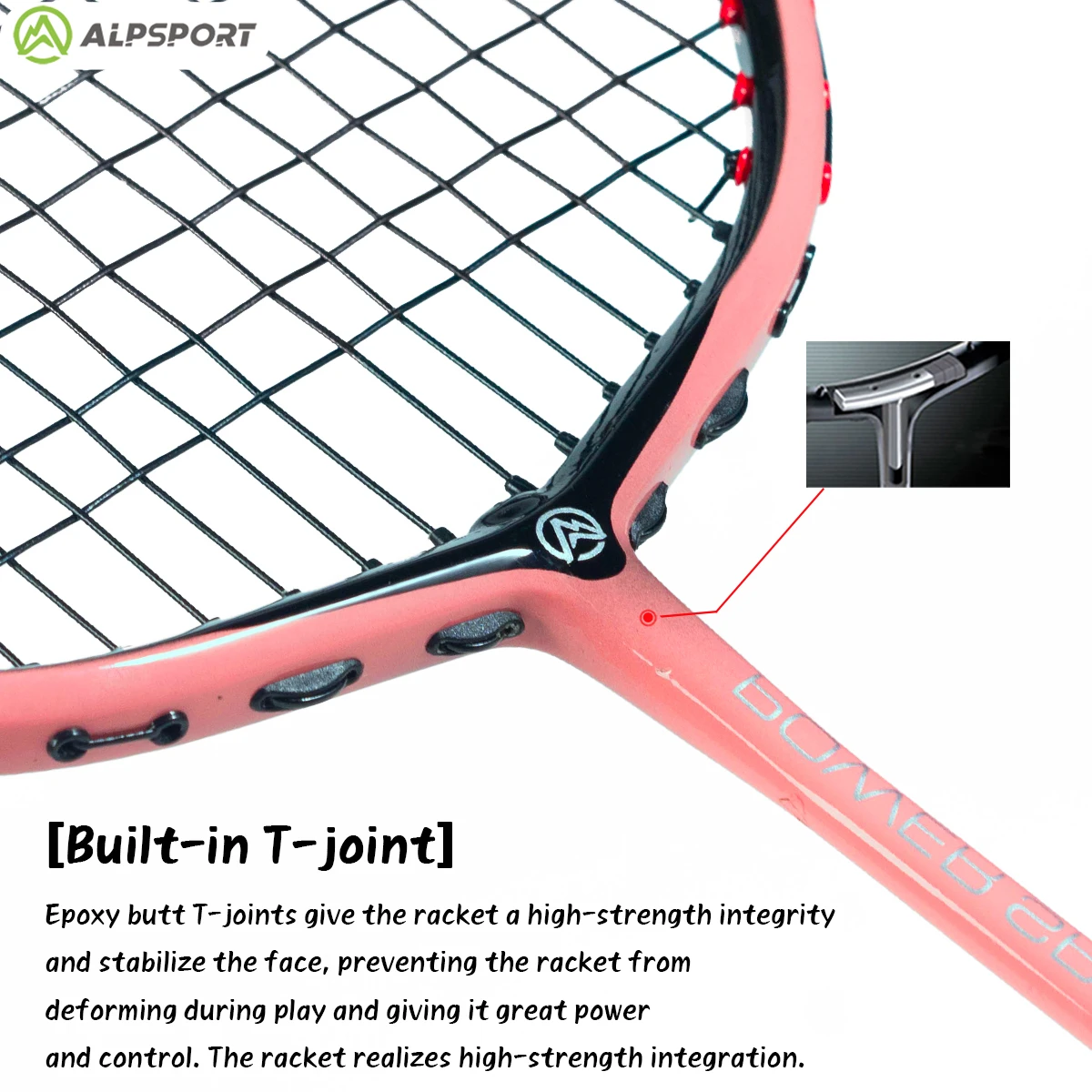 ALP V5 2.0 MXH tecnología buffer Tipo ofensivo ultraligero raqueta de badminton Original 4U Fibra de carbon ALPSPORT raqueta raqueta rosa para