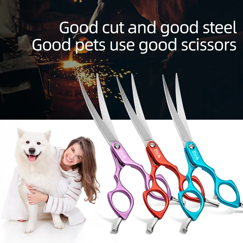 Professional Dog Grooming Scissors, Pet Scissors, Japan 440C Shear for Teddy Hair Trimming with Alloy Handle, 6.0 \