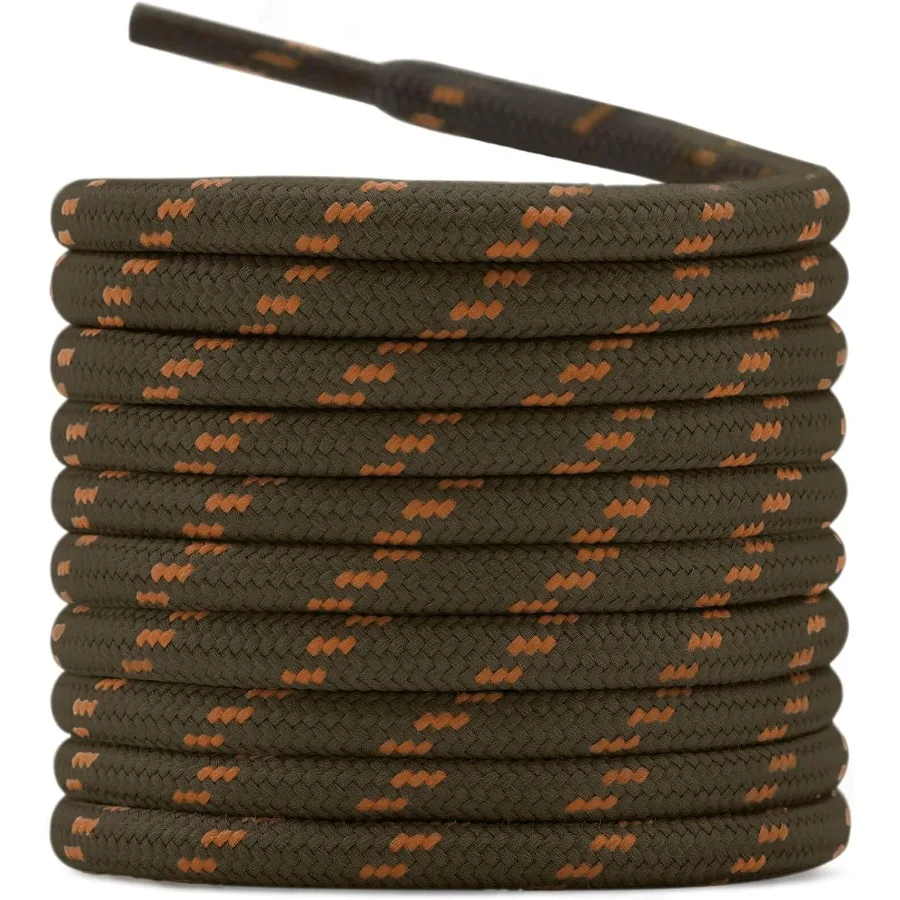 2 P أربطة أحذية سميكة مستديرة للتسلق والمشي لمسافات طويلة