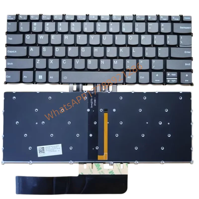 New Black Backlit Keyboard US SP BR RU Layout For Lenovo Pro14 Xiaoxin Air 14 2020 2021 IdeaPad Flex 5‑14IIL ARE05 3 Gen 6